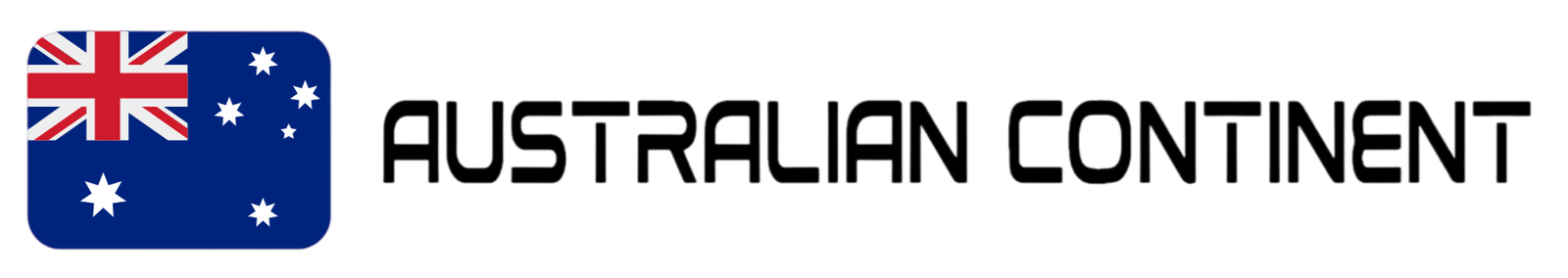 Australian Continent logo with Australian flag icon